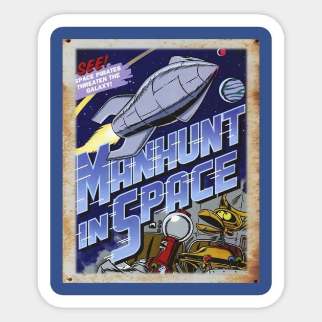 Mystery Science Rusty Barn Sign 3000 - Manhunt In Space Sticker by Starbase79
